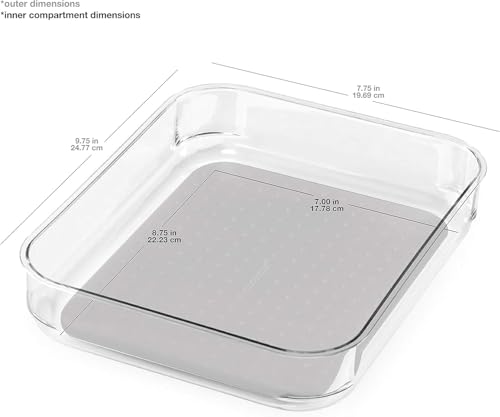 MadeSmart Clear Soft Grip Bin - Light Grey, BPA Free
