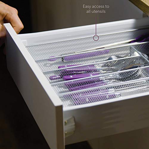 Mindspace Black 6-Compartment Cutlery Tray