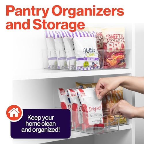 2 Pack Pantry Organizers - Kitchen Storage Solutions for Fridge or Cabinets