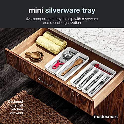 Madesmart Mini Silverware Organizer, White