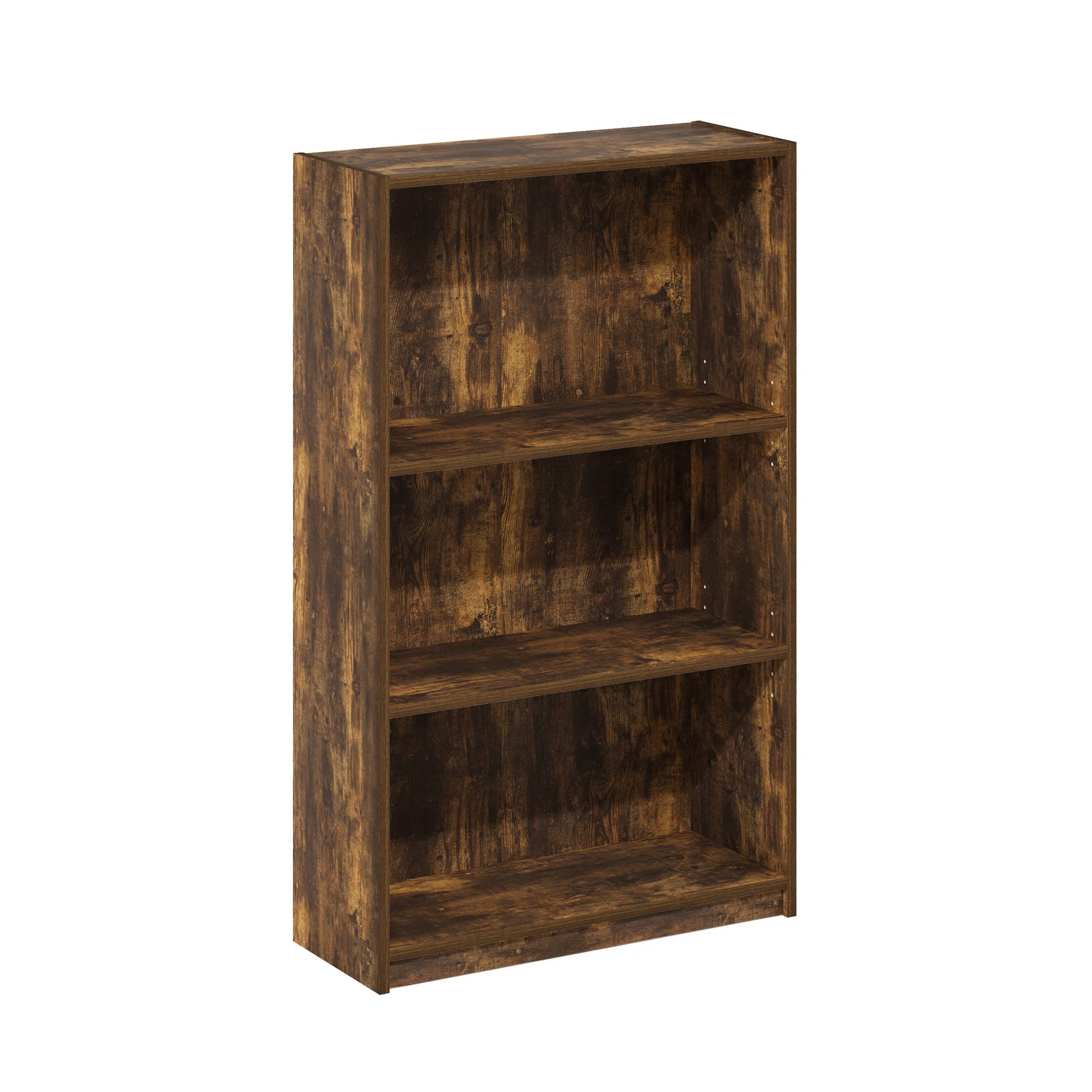 Furinno Jaya 3-Tier Amber Pine Adjustable Shelf Bookcase