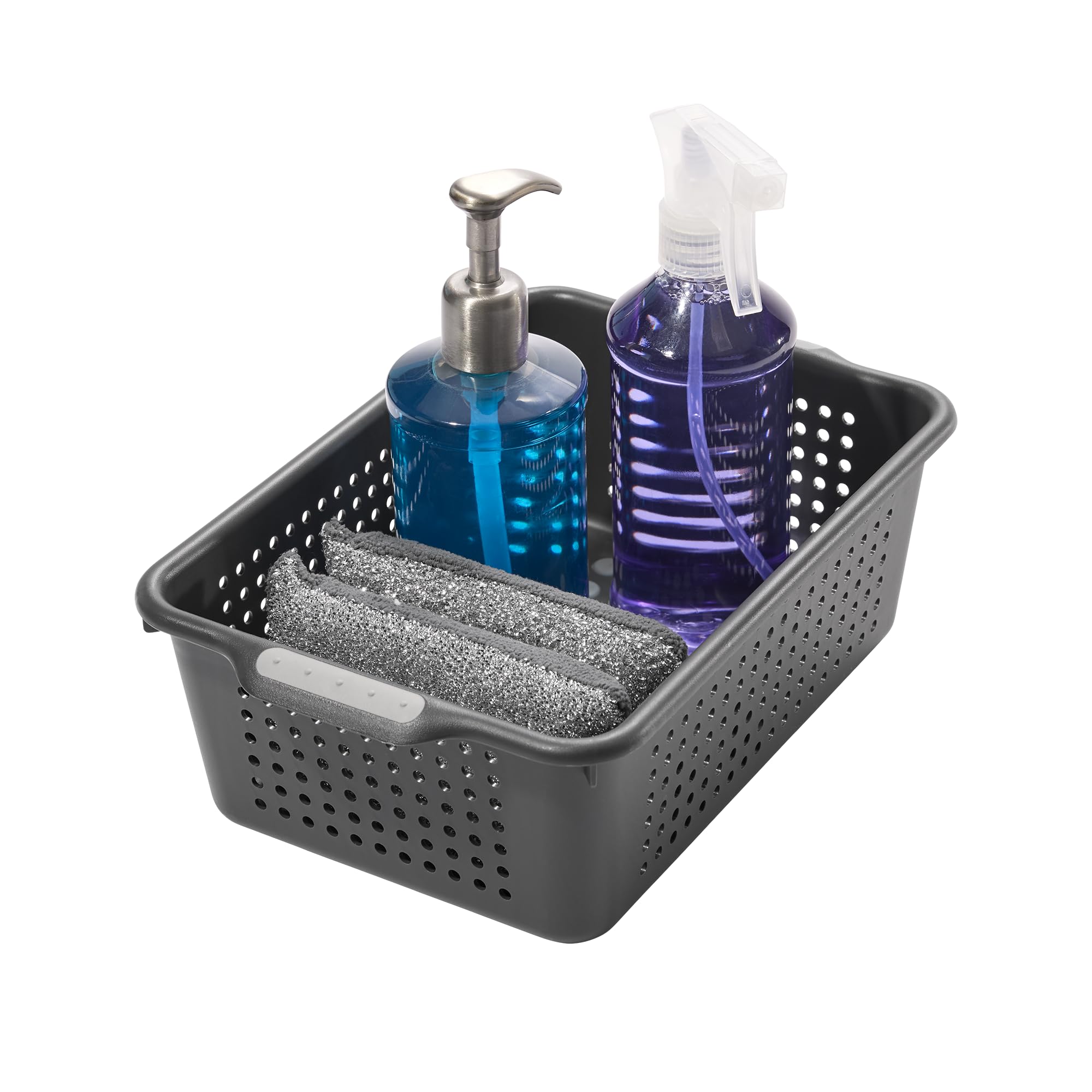 Madesmart Classic Small Storage Basket - Granite | BPA-Free, Brown